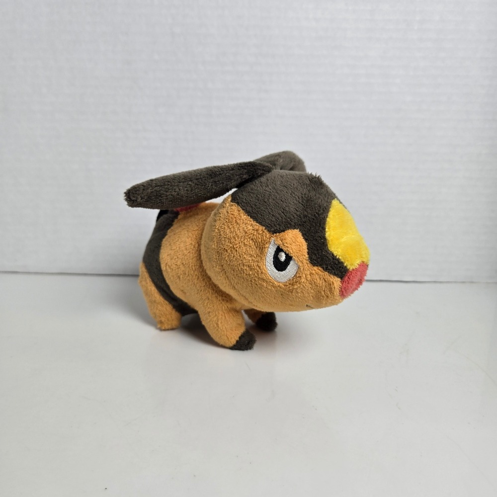Pokémon Nintendo Tepig Plush 6" Orange Brown 2011 Plush Toy by Jakks Pacific